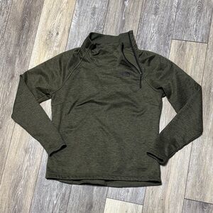 Ladies The North Face Forest Green Quarter-Zip Pullover